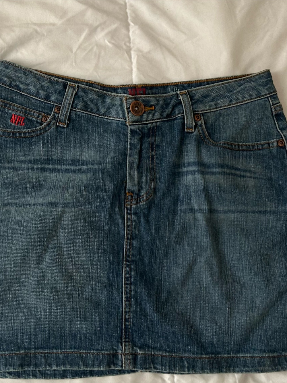 Blitz mini NFL denim mini skirt medium Miami dolphins size 8